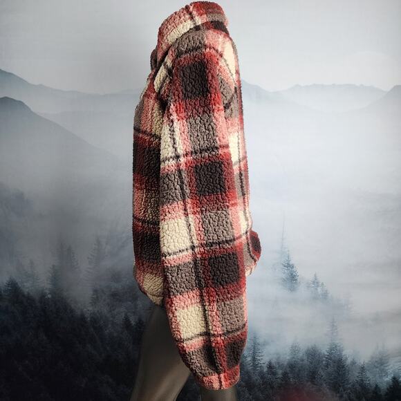 Est. 1946 Sherpa Quarter Snap Plaid Pullover Sweater | Women's M - Picture 6 of 14